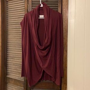 Nordstrom wrap cardigan, burgundy/maroon